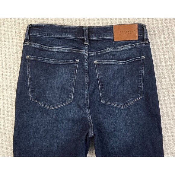 Lucky Brand Jeans Stevie High Rise Flare Women's Size 10 / 30 Stretch Blue Denim - Picture 4 of 12